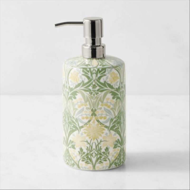 Morris And Co Blue Bell Bath Accessories, Soap Dispenser, Sage