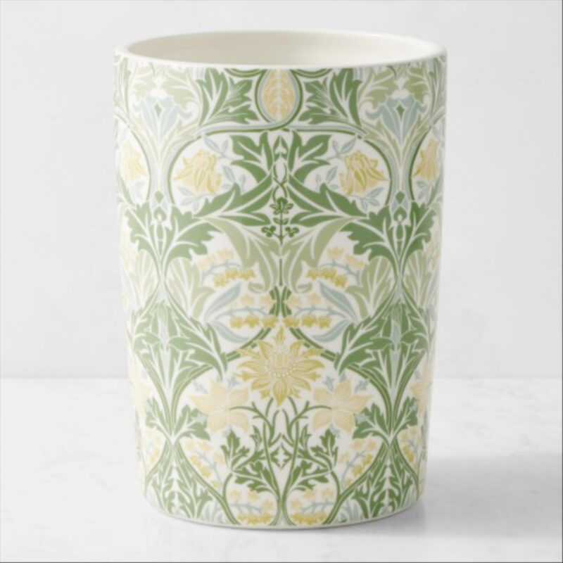 Morris And Co Blue Bell Bath Accessories, Waste Basket, Sage