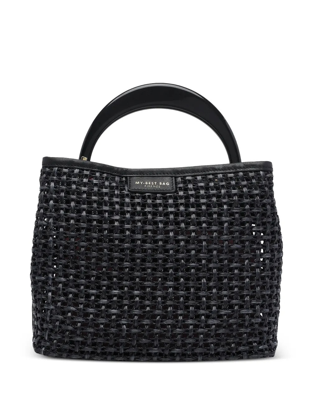 MY BEST BAG Firenze raffia tote bag - Black