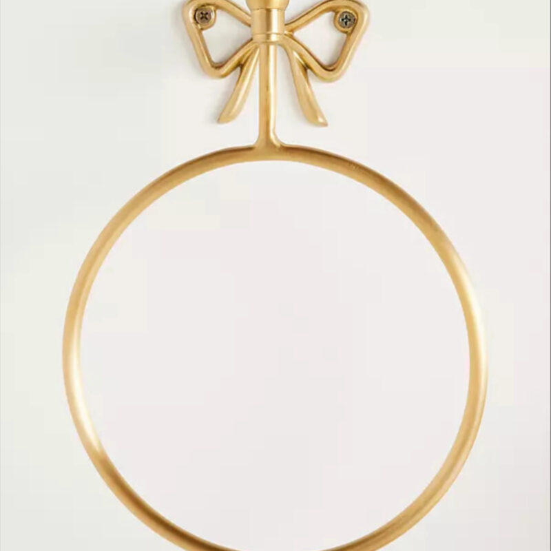Natalia Bow Brass Towel Ring