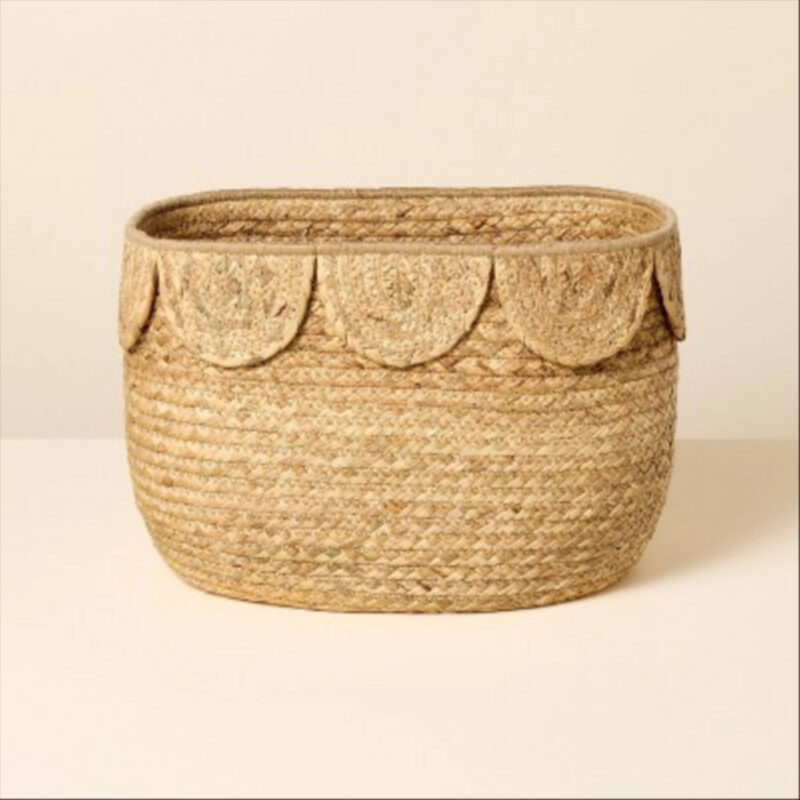 Natural Woven Scalloped Storage Basket - Hearth & Hand™ with Magnolia