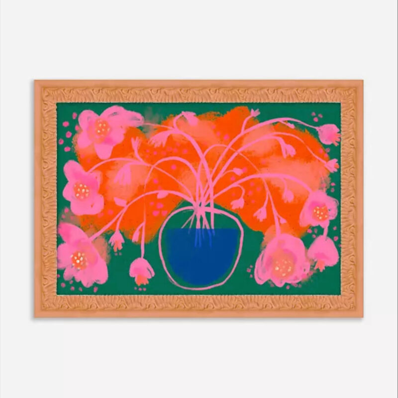 Anthropologie Neon Bloom Wall Art