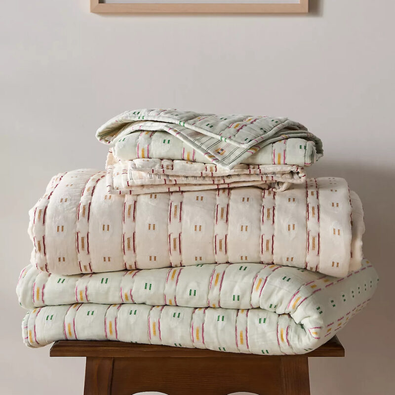 Nera Yarn Dye Jacquard Striped Quilt