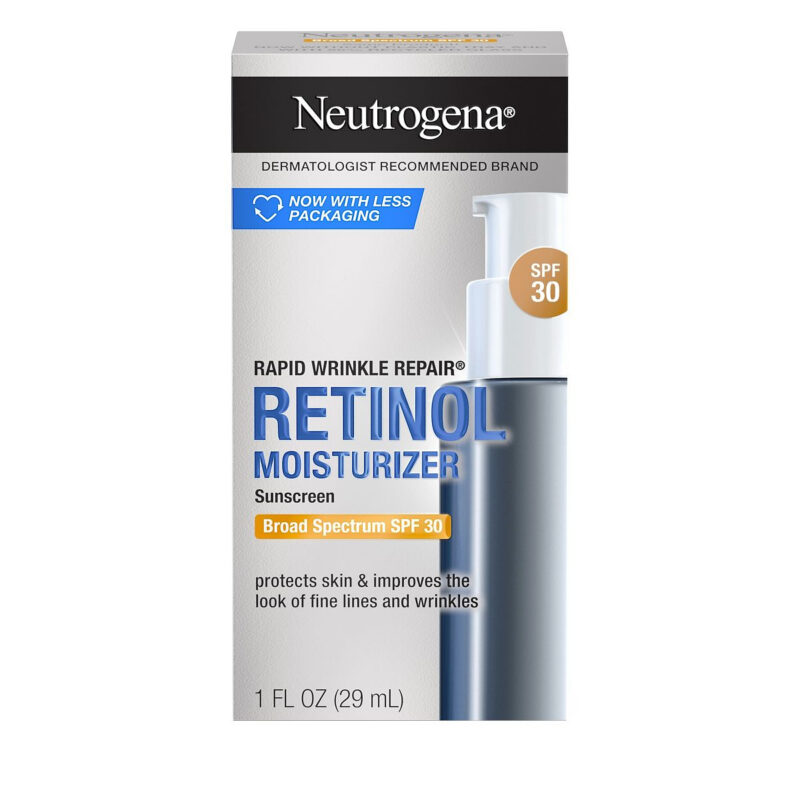 Neutrogena Rapid Wrinkle Repair Retinol Face & Neck with Hyaluronic Acid - SPF 30 - 1 fl oz: Para...