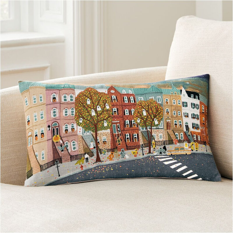 Nicole Cicak Spooky Street Pillow Cover