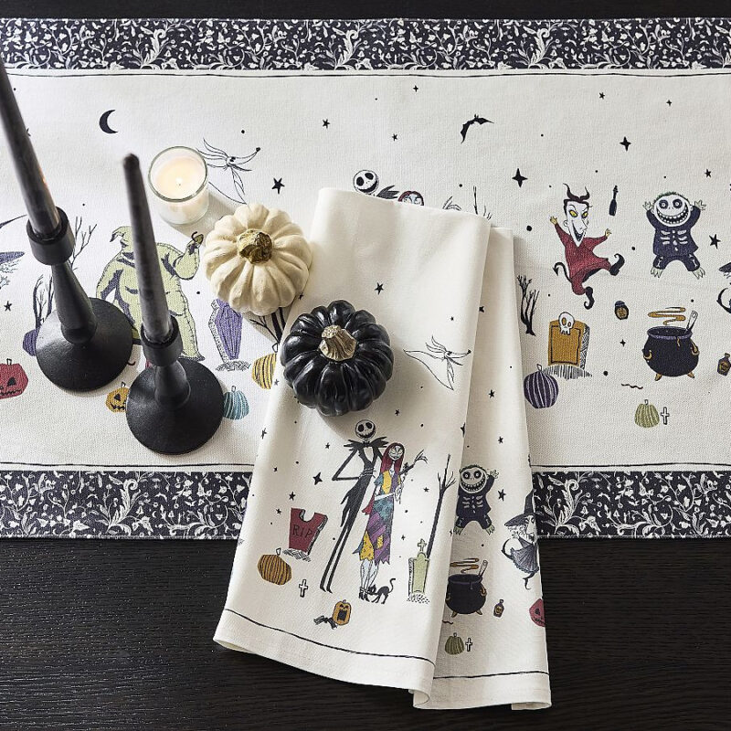 Nightmare Before Christmas Cotton Table Runner Nightmare Before Christmas Pottery Barn