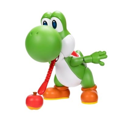 Nintendo Super Mario Yum Yum Yoshi! 9.5" Feature Figure – Grab the fruit again and again!