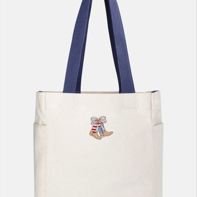 No Boundaries Women's Americana North/South Tote Bag, Natural