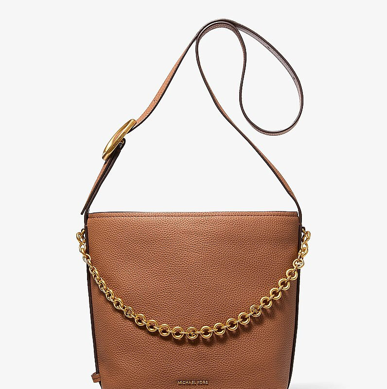 Nolita Small Pebbled Leather Bucket Tote Bag