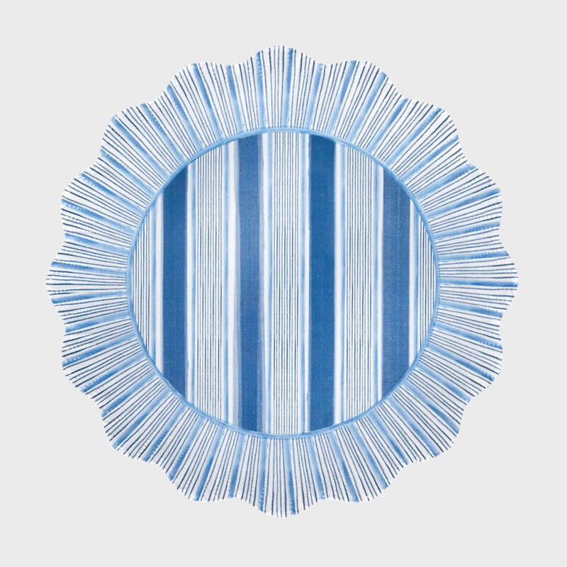 Ocean Cabana Stripe Melamine Dinner Plate Set of 4