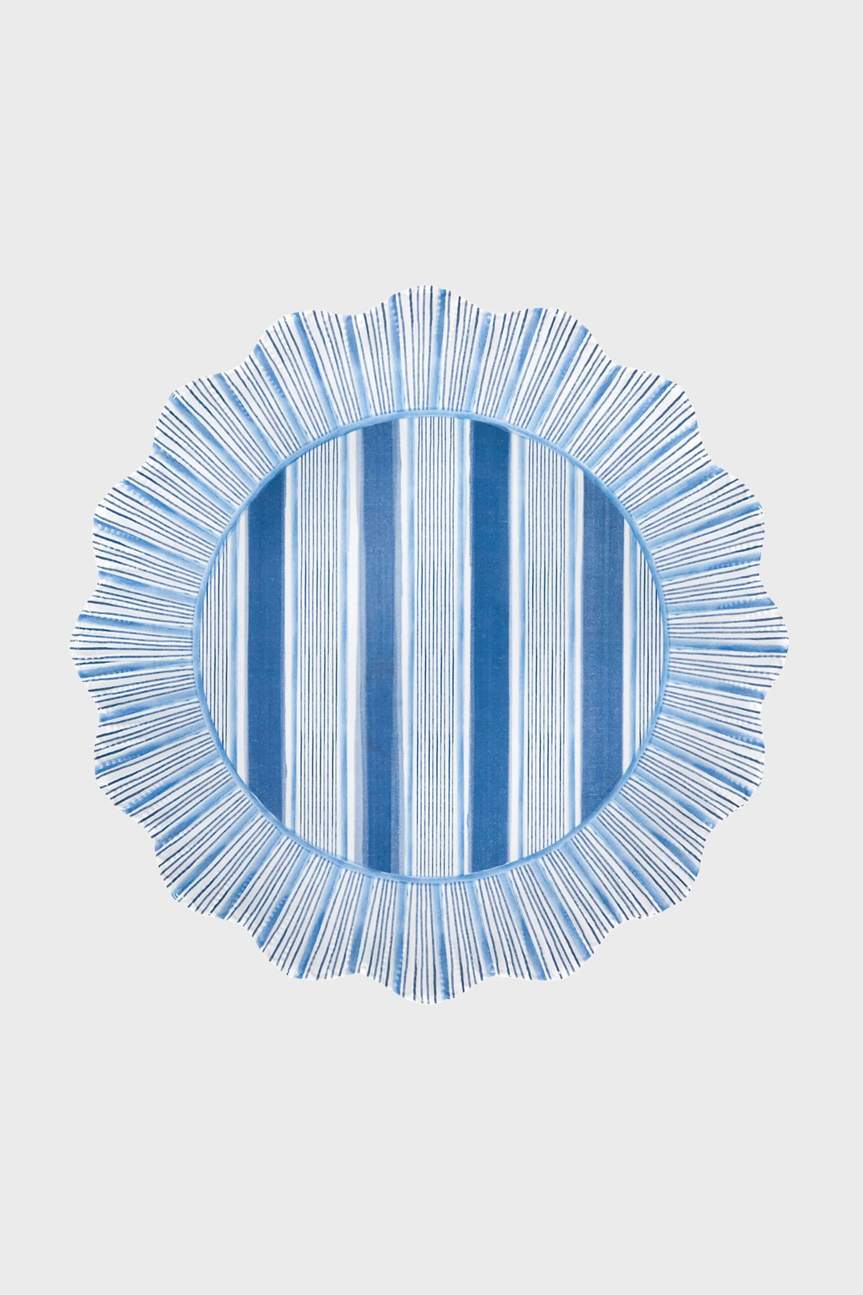 Ocean Cabana Stripe Melamine Dinner Plate Set of 4