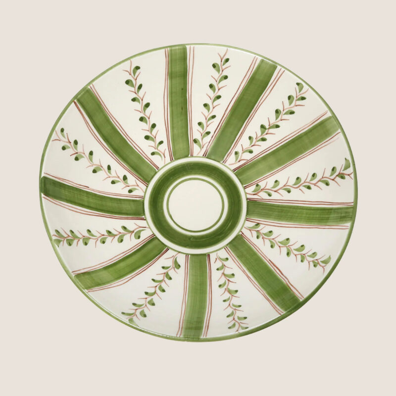 Olive Stripe Serving Bowl