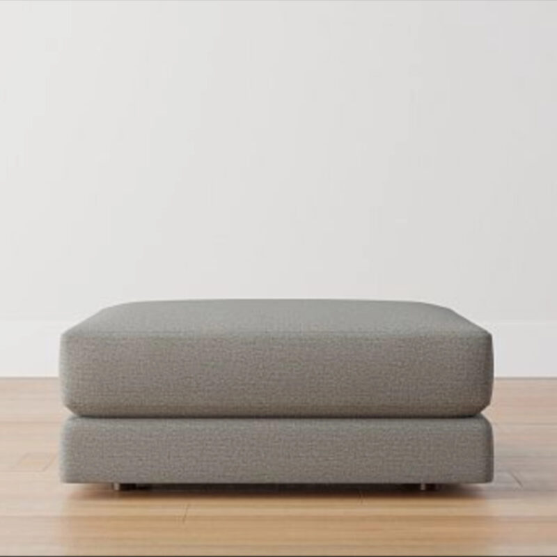 Open Box: Carmel Lounge Square Arm Upholstered Ottoman, Polyester Wrapped Cushions - Performance ...