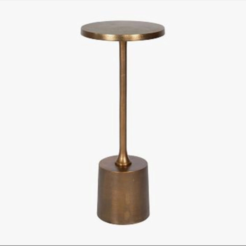 Open Box: Leo Round Metal Accent Table (10") - Gold
