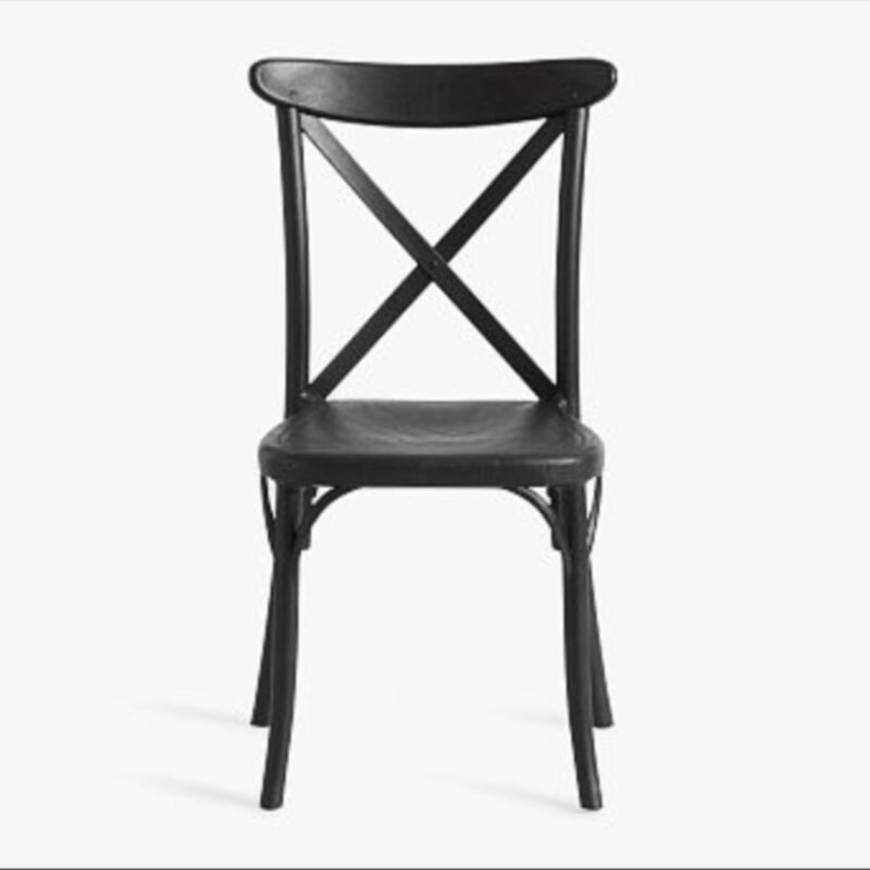Open Box: Lucia X-Back Outdoor Dining Chair - Black