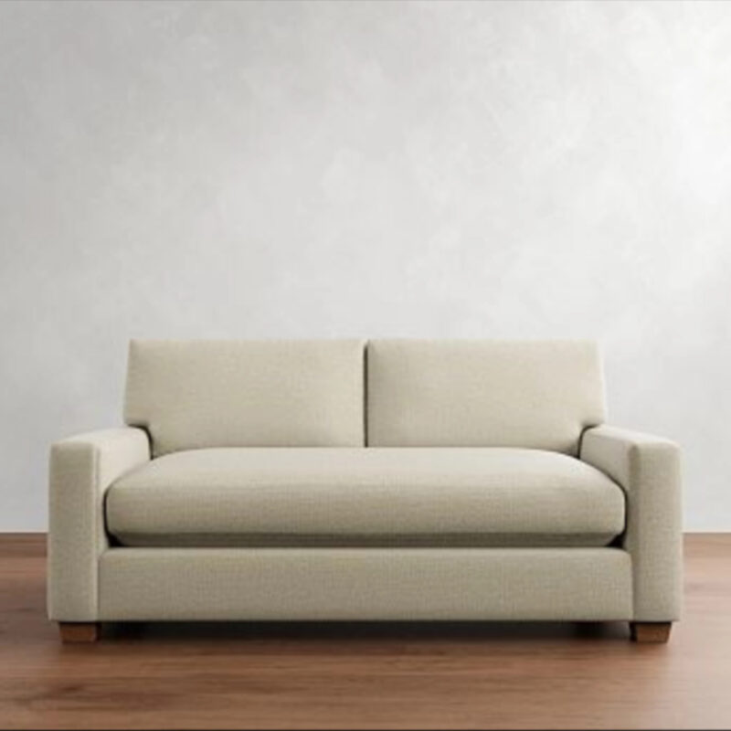 Open Box: PB Comfort Modern Square Arm Sofa (78"), 2X1, Down Blend Wrapped Cushions - Performance...