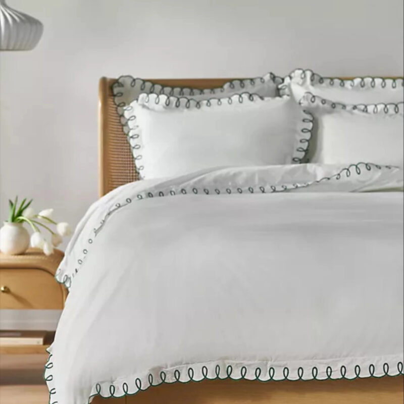 Maeve by Anthropologie Organic Cotton Looped Embroidered Duvet Cover