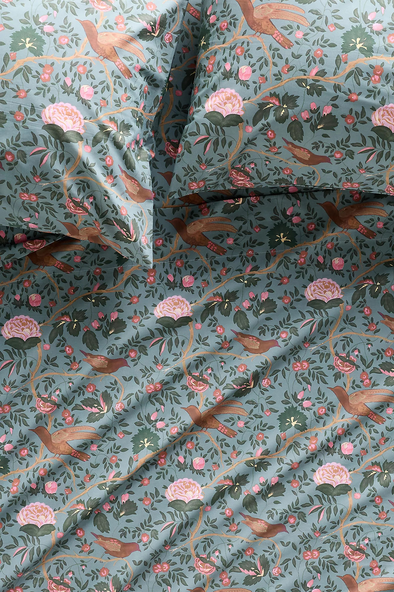 Organic Cotton Percale Printed Sheet Set
