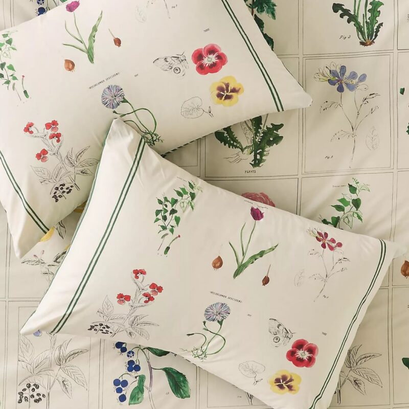 Organic Cotton Printed Percale Pillow Shams, Set of 2