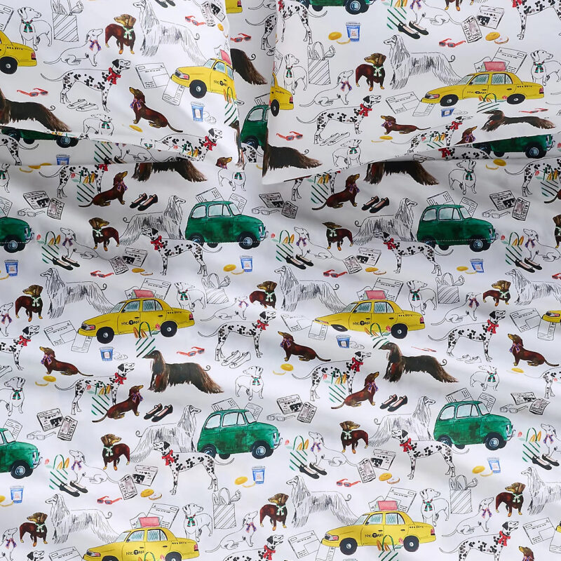 Organic Cotton Sateen Printed Sheet Set by Maeve