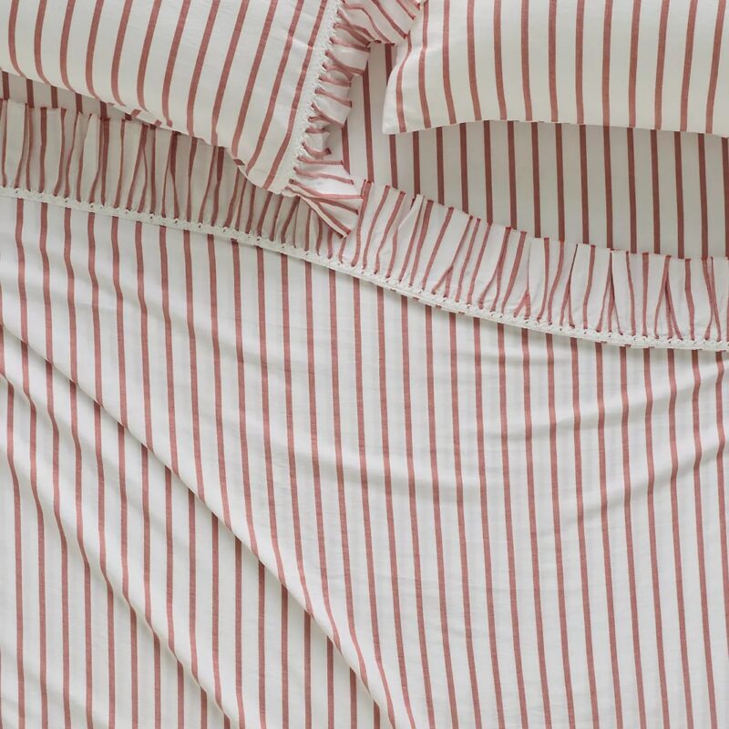 Organic Cotton Spa Sateen Ruffled Sheet Set