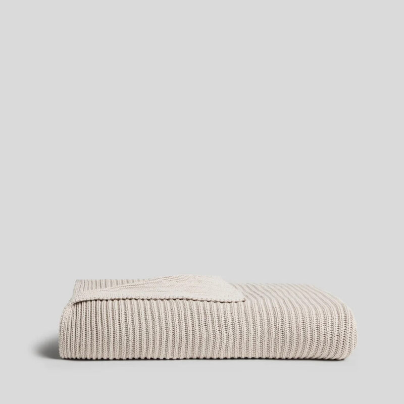 Organic Rib Knit Throw
