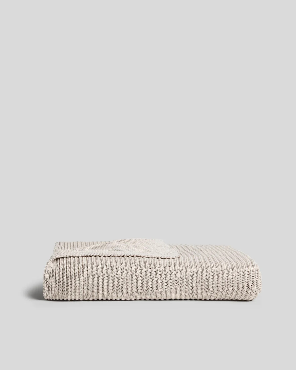 Organic Rib Knit Throw