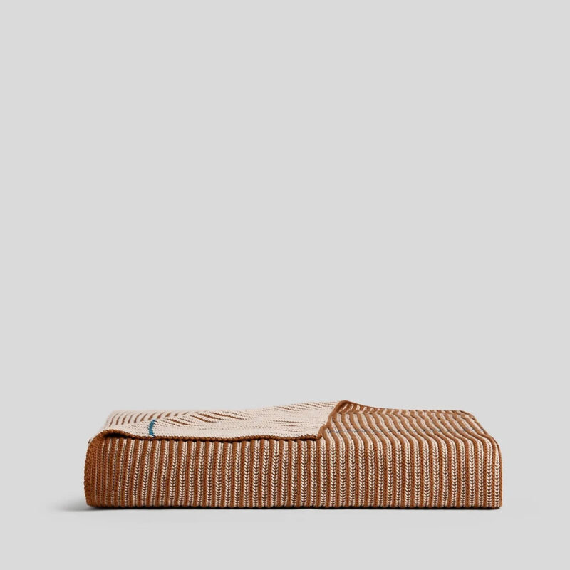 Organic Two Tone Rib Knit Throw