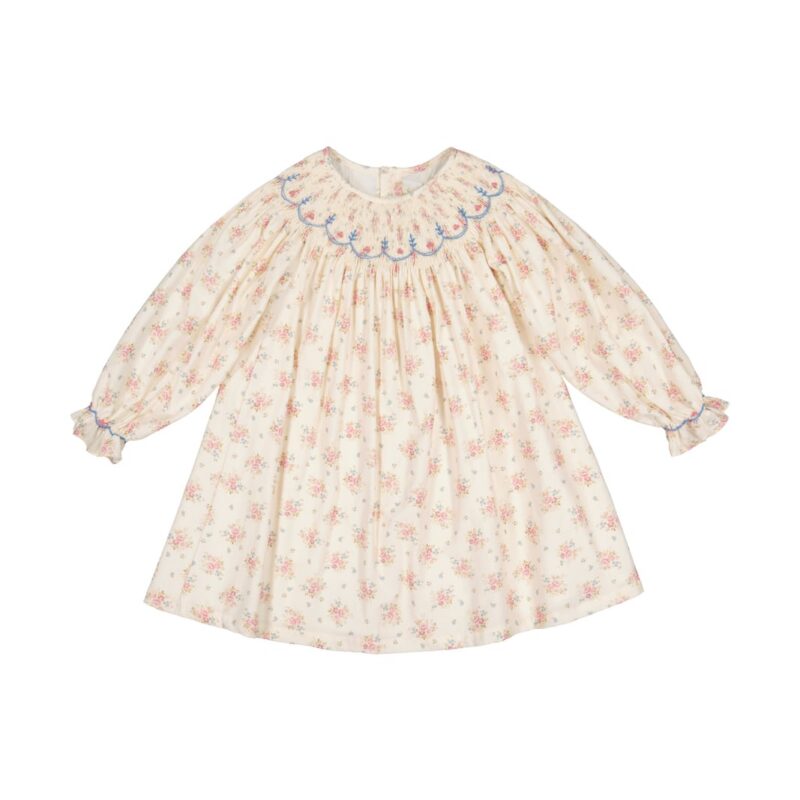 Agathe Floral Bishop Smocked Dress Antoinette Paris