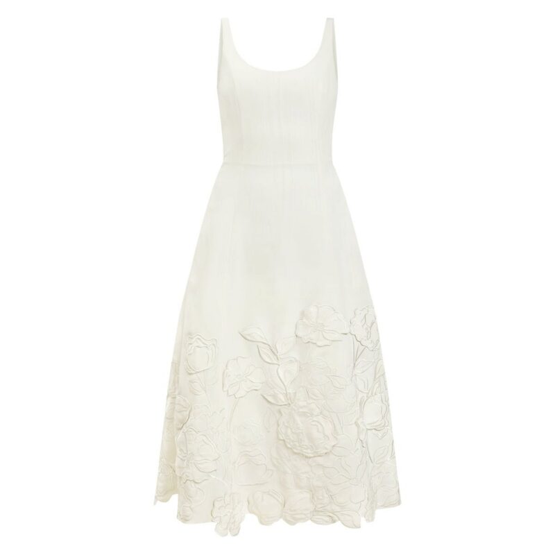 Amanda Midi Dress in Ivory Mestiza New York