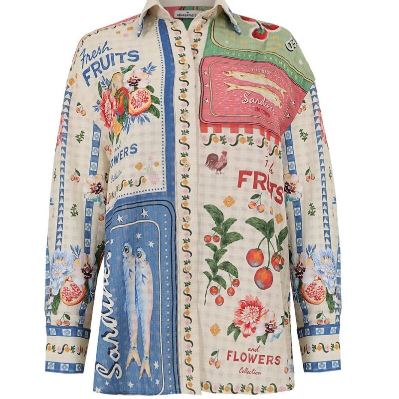 Anastasia Shirt in Multi Agua Bendita