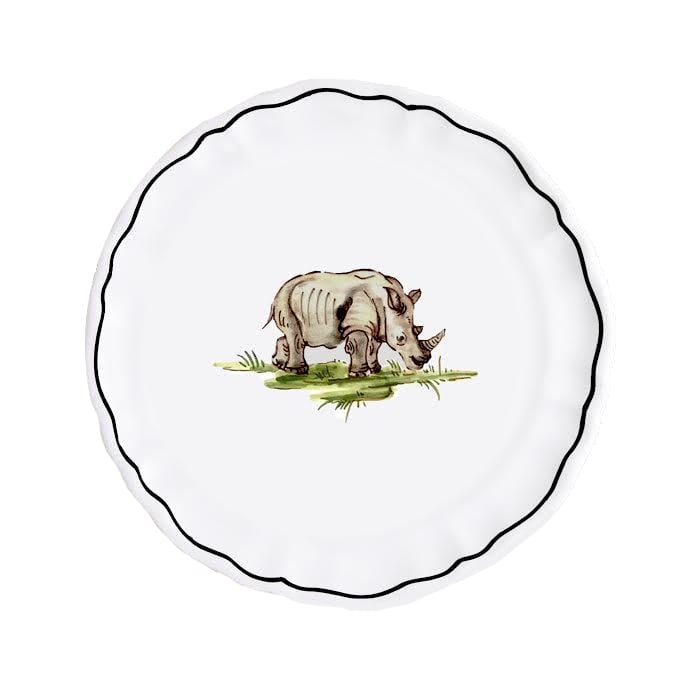 Animaux de la Savane Dessert/Side Plate, Rhino Z.d.G.