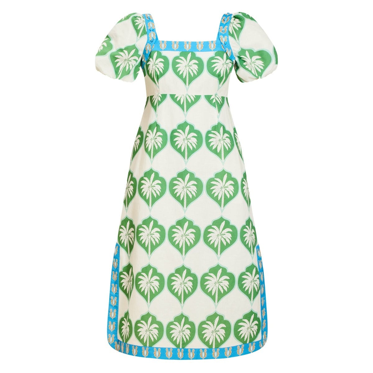 Apollo Convertible Midi Dress in Palm Bay Blue Mestiza New York