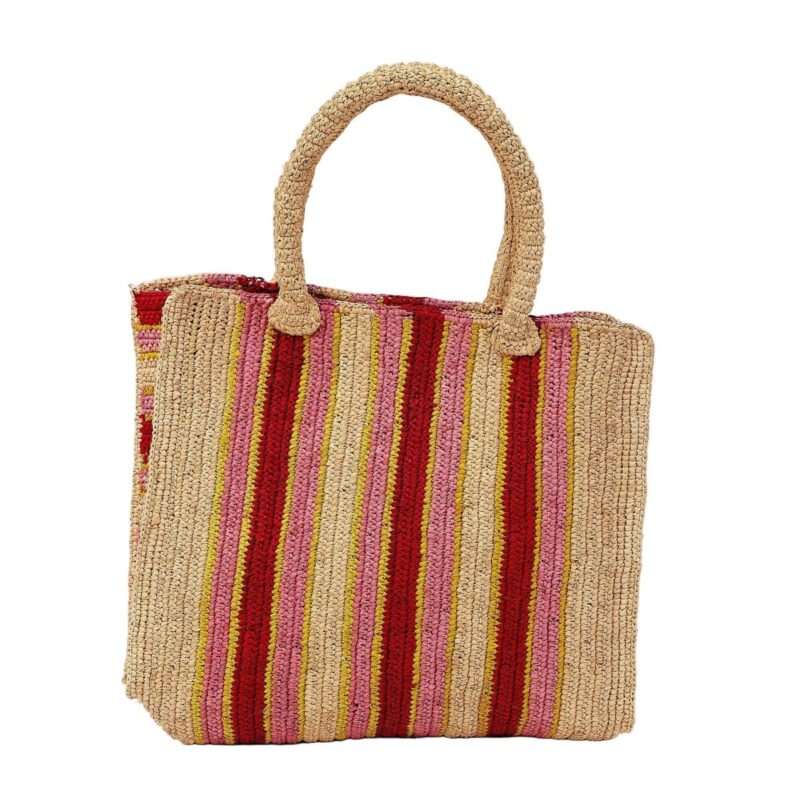 Arlington Stripe Tote in Sunset Stripe Hat Attack