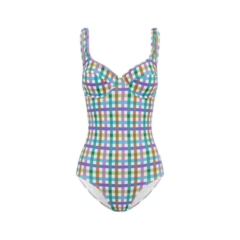 Atlantis Gingham Balconette One-Piece Ephemera