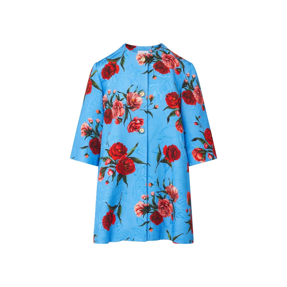Audrey Coat in Chelsea Rose Brocade MAE NEW YORK