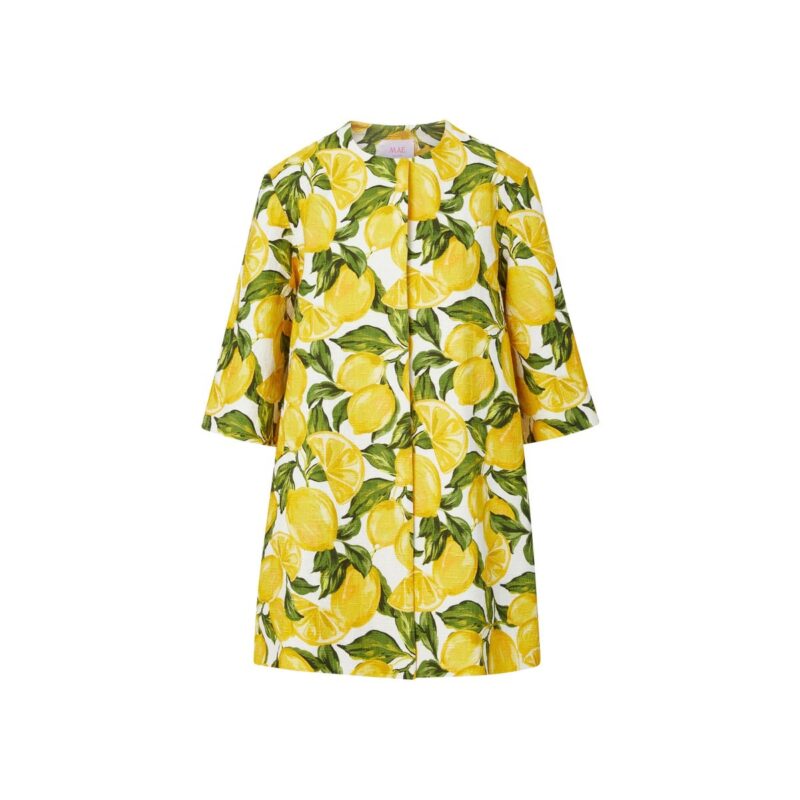 audrey coat in lemon grove brocade MAE NEW YORK