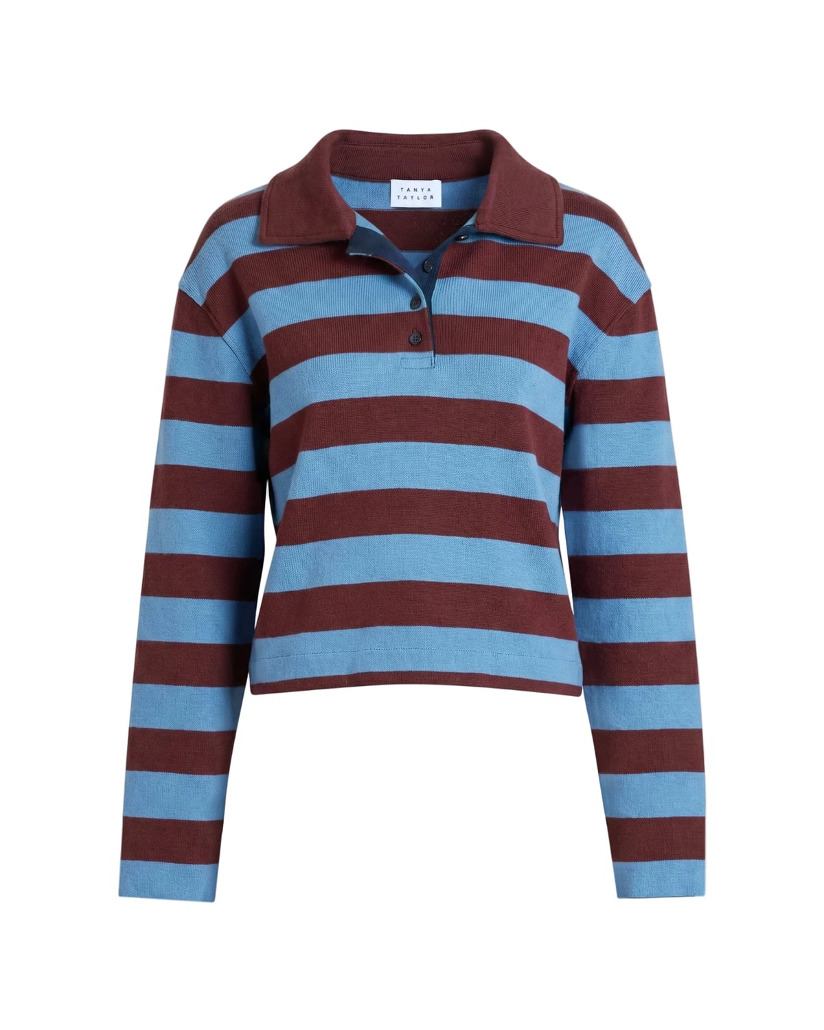Barrett Top in Shadow Blue/Deep Redwood Tanya Taylor