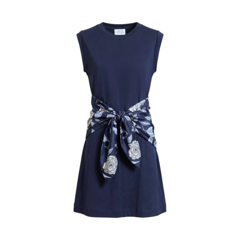Bellara Dress in Maritime Blue Multi Floral Tanya Taylor