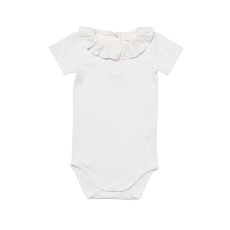 Belle Ruffle One-piece in Vanilla Piping Oso & Me