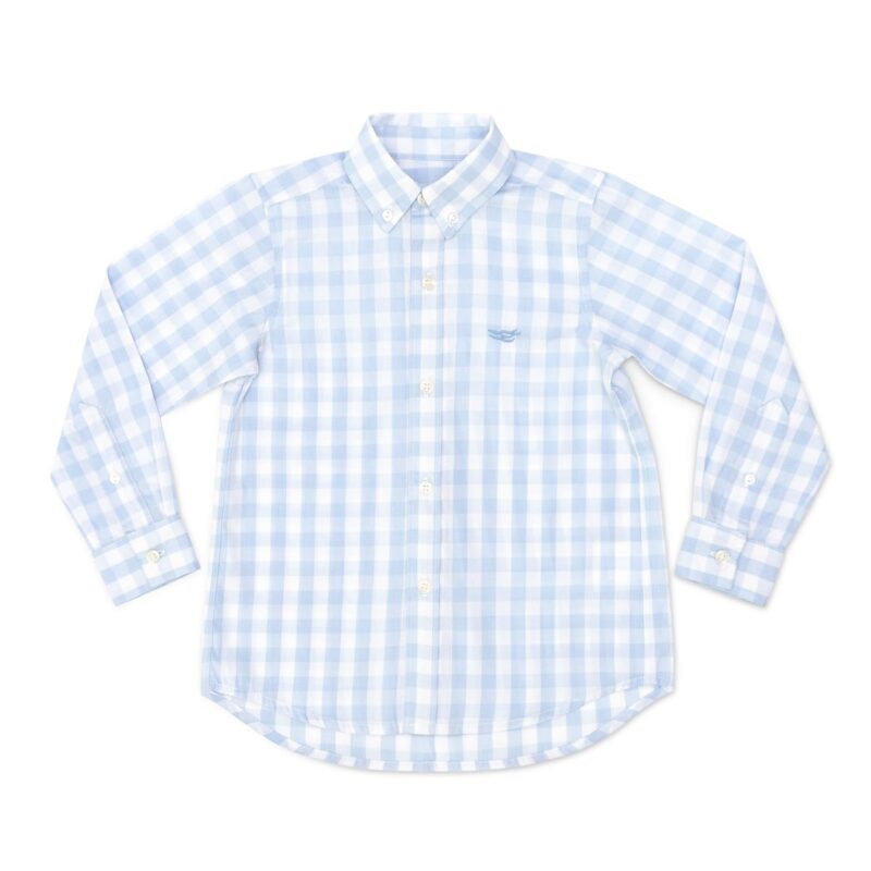 Bennett Button Down in Bailey's Bay Blue Gingham Henry Duvall