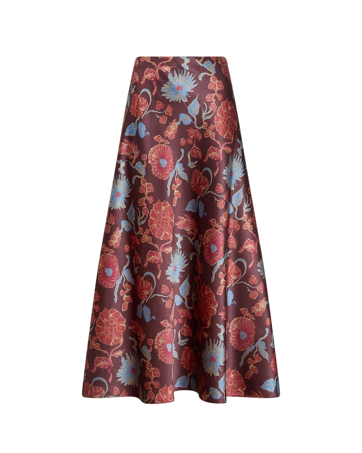Beth Skirt in Deep Redwood Floral Tanya Taylor