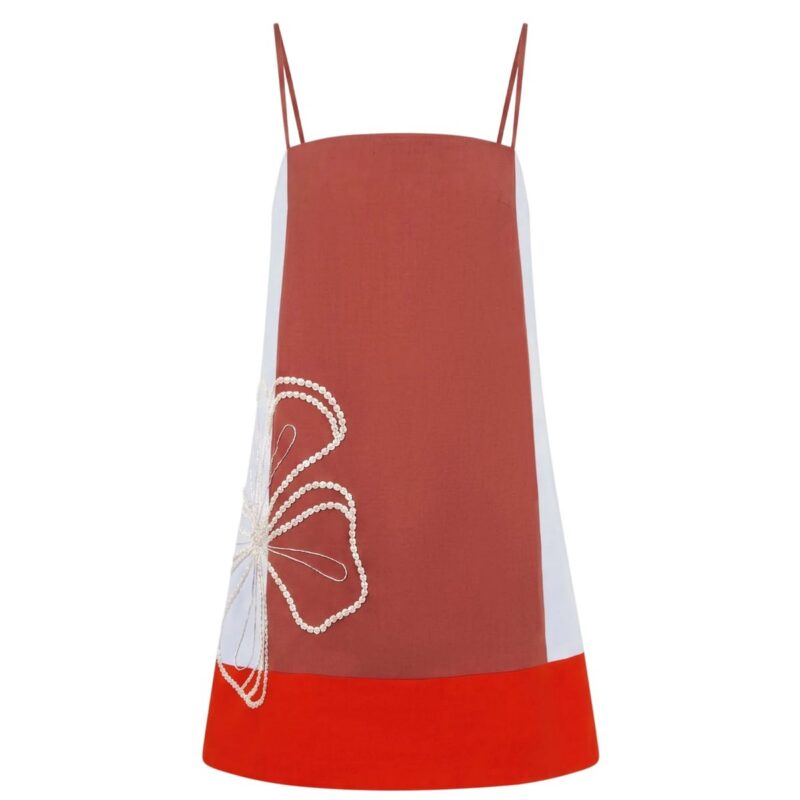 Bianca Dress in Redwood Multi Tanya Taylor