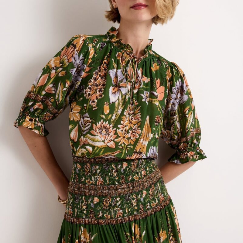 Billie Blouse in Greenhouse Marie Oliver