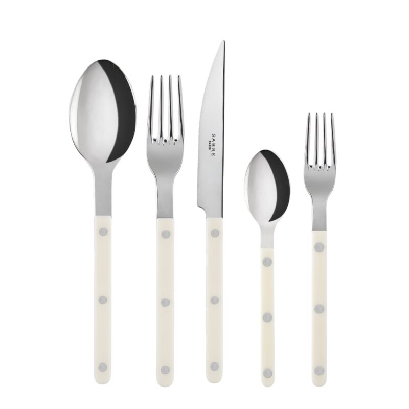 Bistrot Place Setting in Ivory, Set of 5 Sabre