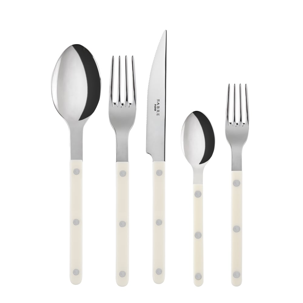 Bistrot Place Setting in Ivory, Set of 5 Sabre