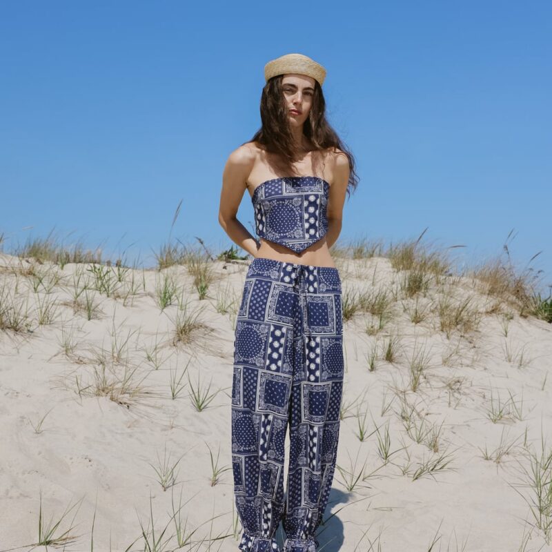 Bloomer Pant in Navy Bandana Print Sister NY