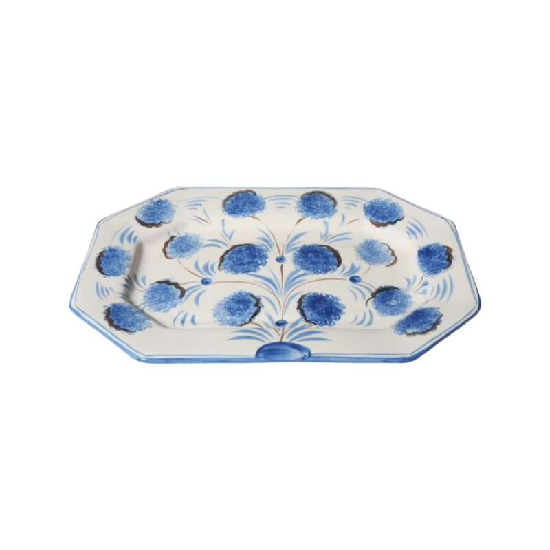 Blue Flower Octagonal Platter Carolina Irving and Daughters