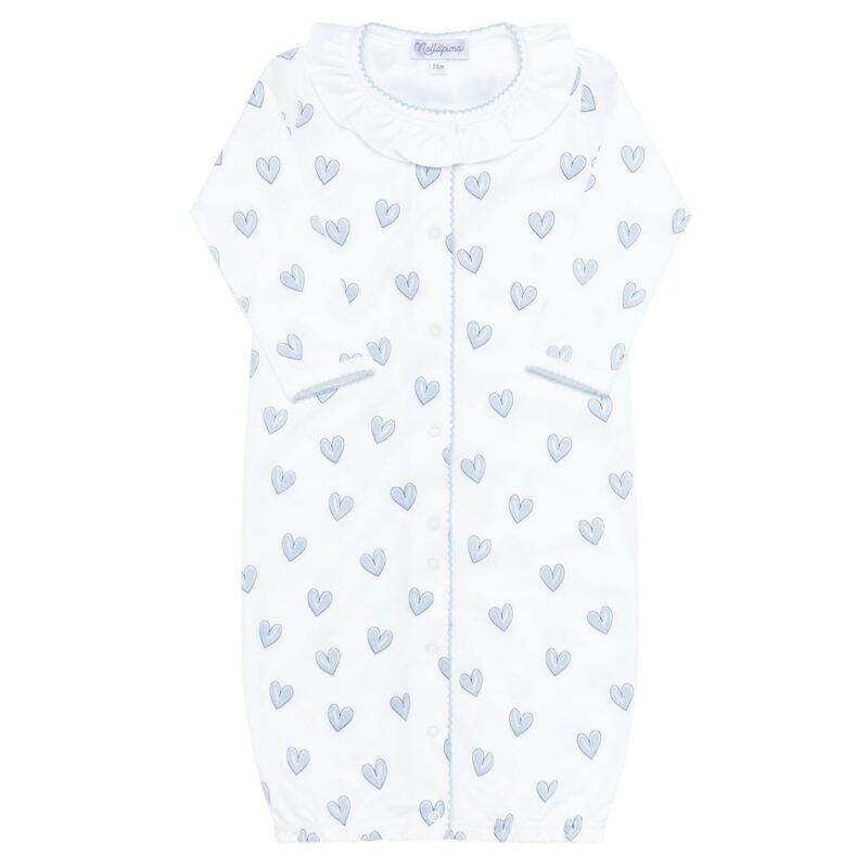Blue Heart Print Converter Gown Nellapima