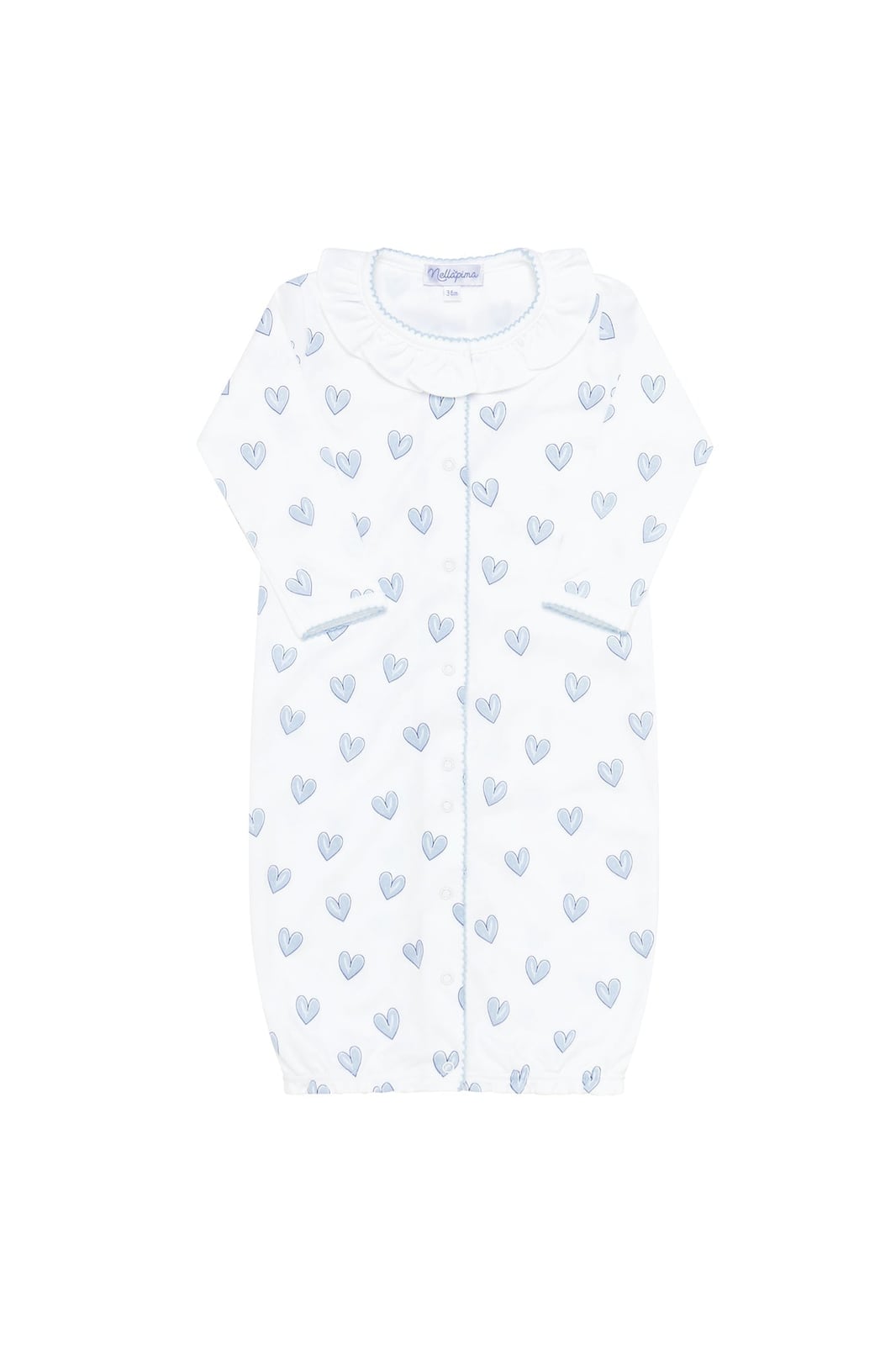 Blue Heart Print Converter Gown Nellapima